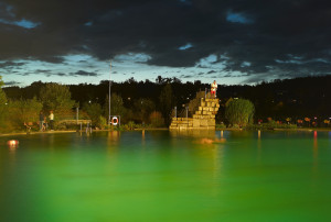 Abendschwimmen im Naturfreibad Fischach